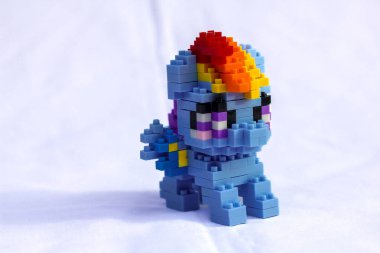 3d at yapbozu izole edilmiş beyaz arkaplan