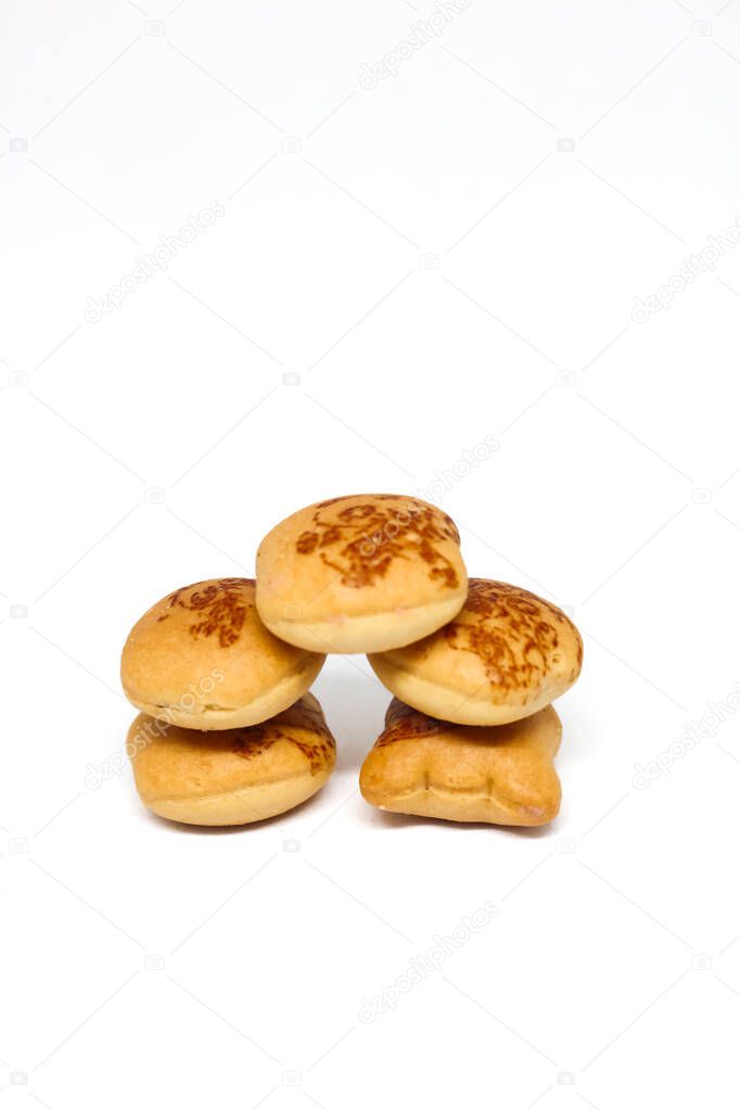Indonesia, Sukoharjo - March 31, 2025 : Hello Panda Snack product, a small sweet snack filled with delicious strawberry jam. Isolated on a white background