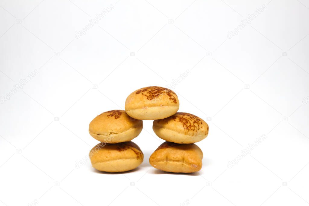 Indonesia, Sukoharjo - March 31, 2025 : Hello Panda Snack product, a small sweet snack filled with delicious strawberry jam. Isolated on a white background