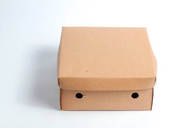 karton kutu yiyecek konteynırı izole edilmiş beyaz arkaplan