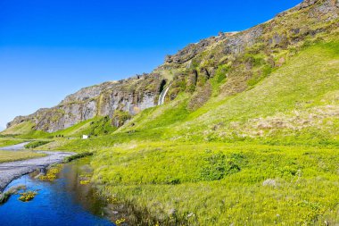 Seljalandsfoss Şelalesi İzlanda 'da Seljalandfoss Şelalesi' nin çarpıcı manzarası