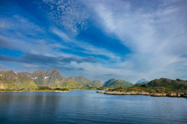 Stamsund, Lofoten island, Sisimiut, Norway Beautiful landscape arctic circle. Stamsund is a fishing village in Vestvgy Municipality in Nordland county, Norway. It is located on the southern side of the island of Vestvgya clipart