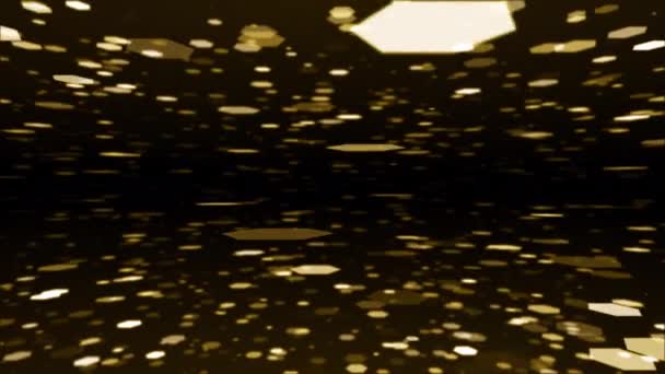 Částice Zlatá Událost Ocenění Trailer Tituly Filmový Koncert Otvírače Konec Stock Záběr