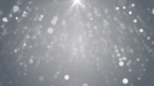 Partiklar Vit Händelse Verksamhet Ren Ljus Glitter Konsert Öppnare Avsluta — Stockvideo