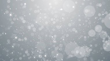 Beyaz parçacıklar kar fırtınası işini batırıyor. Parlak pırıltılı konser tıbbi arka planı açıyor.