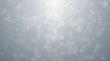 Beyaz parçacıklar kar fırtınası işini batırıyor. Parlak pırıltılı konser tıbbi arka planı açıyor.