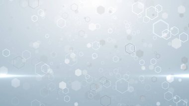 Beyaz parçacıklar kar fırtınası işini batırıyor. Parlak pırıltılı konser tıbbi arka planı açıyor.