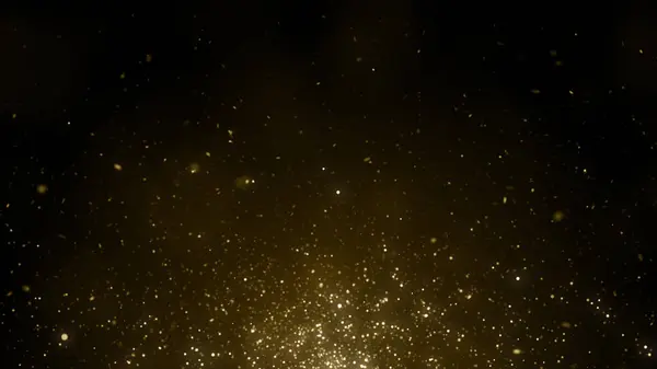 Altın çerçeve parçacıkları altın bokeh etkinliği karavan ödülleri sinematik konser açılışları lüks sunum arka planı