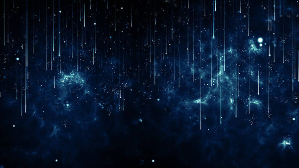 Particles bokeh abstract event game trailer titles cinematic openers digital technology concert background