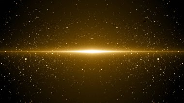 Altın çerçeve parçacıkları altın bokeh etkinliği karavan ödülleri sinematik konser açılışları lüks sunum arka planı