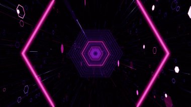 VJ light partikülleri konser dans oyunu edm müzik sahnesi parti açılış başlıkları neon tüneli soyut arka planına yol açtı