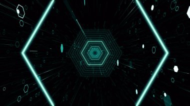 VJ light partikülleri konser dans oyunu edm müzik sahnesi parti açılış başlıkları neon tüneli soyut arka planına yol açtı