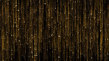 Altın çerçeve parçacıkları altın bokeh etkinliği karavan ödülleri sinematik konser açılışları lüks sunum arka planı