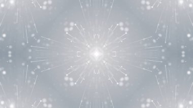 Beyaz parçacıklar kar fırtınası işini batırıyor. Parlak pırıltılı konser tıbbi arka planı açıyor.