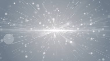 Beyaz parçacıklar kar fırtınası işini batırıyor. Parlak pırıltılı konser tıbbi arka planı açıyor.