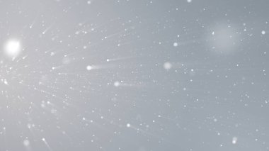Beyaz parçacıklar kar fırtınası işini batırıyor. Parlak pırıltılı konser tıbbi arka planı açıyor.