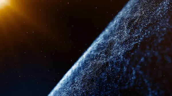 Parçacıklar soyut olay karavanı adları sinematik açılışlar dijital teknoloji konser arka planı