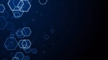 Teknoloji tüneli dijital iş dünyası kurumsal parçacıklar hex sunum arkaplanı