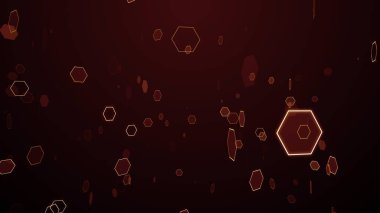 Teknoloji tüneli dijital iş dünyası kurumsal parçacıklar hex sunum arkaplanı