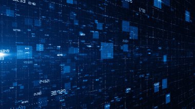 Teknoloji tüneli dijital iş dünyası kurumsal parçacıklar hex sunum arkaplanı