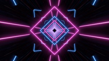 VJ light partikülleri konser dans oyunu edm müzik sahnesi parti açılış başlıkları neon tüneli soyut arka planına yol açtı