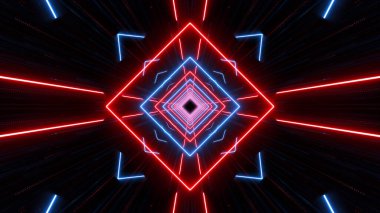 VJ light partikülleri konser dans oyunu edm müzik sahnesi parti açılış başlıkları neon tüneli soyut arka planına yol açtı