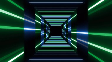 VJ light partikülleri konser dans oyunu edm müzik sahnesi parti açılış başlıkları neon tüneli soyut arka planına yol açtı