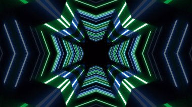 VJ light partikülleri konser dans oyunu edm müzik sahnesi parti açılış başlıkları neon tüneli soyut arka planına yol açtı