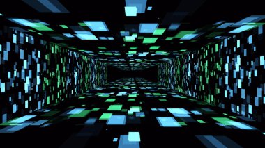 VJ light partikülleri konser dans oyunu edm müzik sahnesi parti açılış başlıkları neon tüneli soyut arka planına yol açtı
