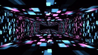 VJ light partikülleri konser dans oyunu edm müzik sahnesi parti açılış başlıkları neon tüneli soyut arka planına yol açtı