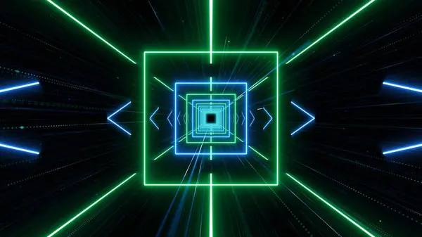VJ light partikülleri konser dans oyunu edm müzik sahnesi parti açılış başlıkları neon tüneli soyut arka planına yol açtı