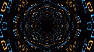 VJ light partikülleri konser dans oyunu edm müzik sahnesi parti açılış başlıkları neon tüneli soyut arka planına yol açtı