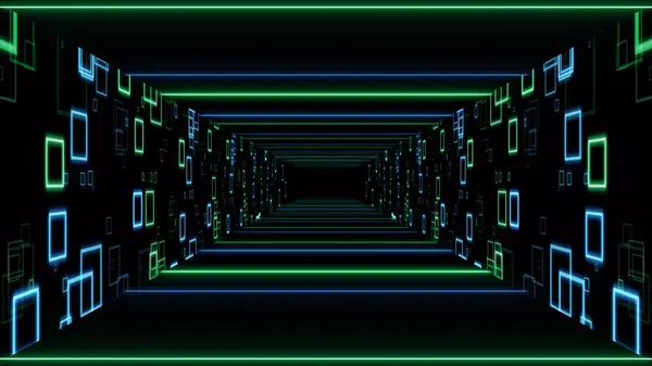 VJ light partikülleri konser dans oyunu edm müzik sahnesi parti açılış başlıkları neon tüneli soyut arka planına yol açtı