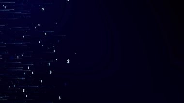 Teknoloji tüneli dijital iş dünyası kurumsal parçacıklar hex sunum arkaplanı