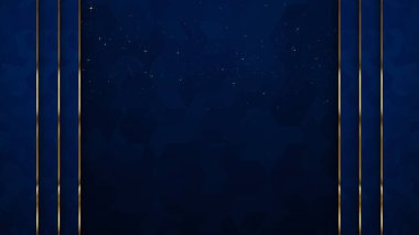 Altın çerçeve parçacıkları altın bokeh etkinliği karavan ödülleri sinematik konser açılışları lüks sunum arka planı