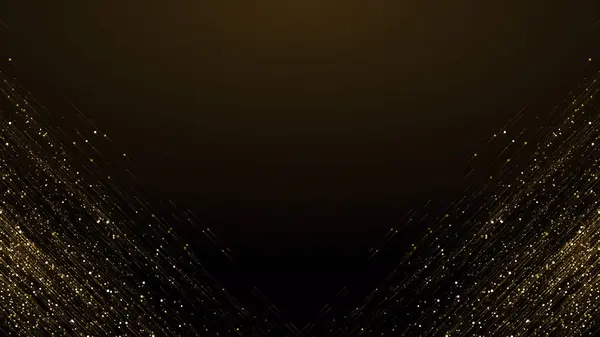 Altın çerçeve parçacıkları altın bokeh etkinliği karavan ödülleri sinematik konser açılışları lüks sunum arka planı