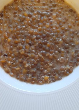 Arkaplan için mercimek yahnisi