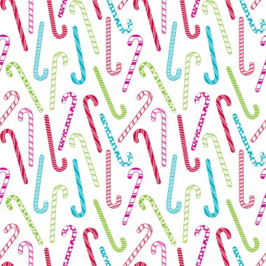 Beyaz Arkaplanda Kusursuz Noel Şeker Çubuğu