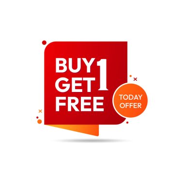 1 alana 1 bedava satılık vektör pankartı.