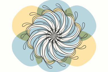 Vibrant Abstract Flower Design with Spiral Pattern clipart