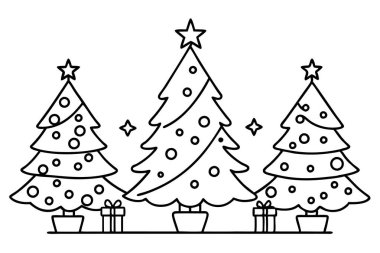 Süslü Ağaçlar ve Hediyelerle Şenlikli Noel Sahnesi