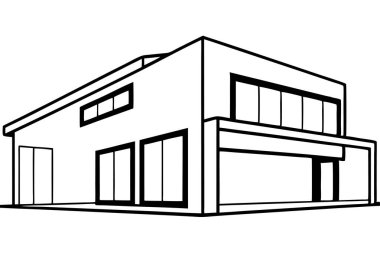 Ağaçlı Çağdaş Ev 'in Minimalist Siyah ve Beyaz Resimleri