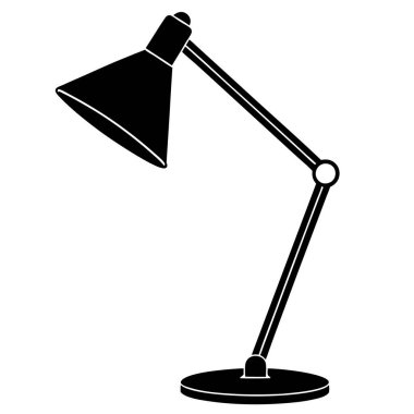 Simple Desk Lamp Illustration with Adjustable Arm clipart