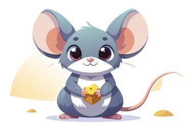 Cute Mouse Cartoon Vector Illustration clipart