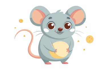 Cute Mouse Cartoon Vector Illustration clipart