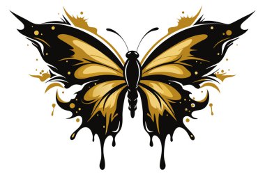 Beautiful Digital Butterfly Illustration clipart