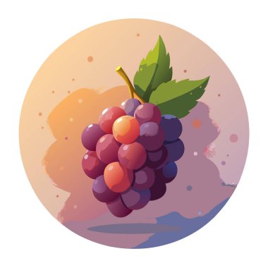 Fresh Grapes Illustration for Design Projects clipart