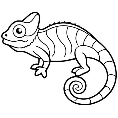 Swirled Pattern Chameleon Clipart clipart