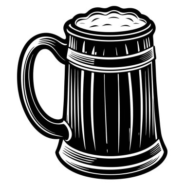 Intricately Detailed Beer Mug Design clipart