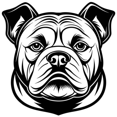 Staffordshire Bull Terrier Face clipart